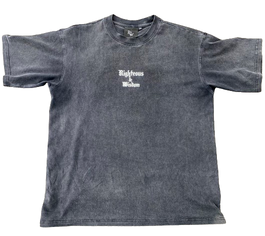 Righteous&Wisdom Acid washed T-shirt Black