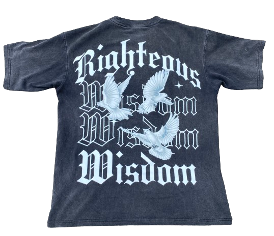 Righteous&Wisdom Acid washed T-shirt Black