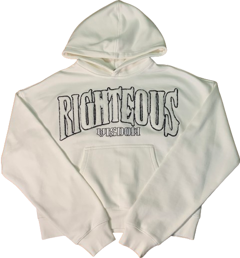 (Cropped Fit) Righteous&Wisdom Hoodie White
